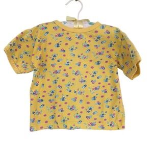 McKids Girls Vintage Floral T-Shirt Size 4T Short Sleeve Retro Casual